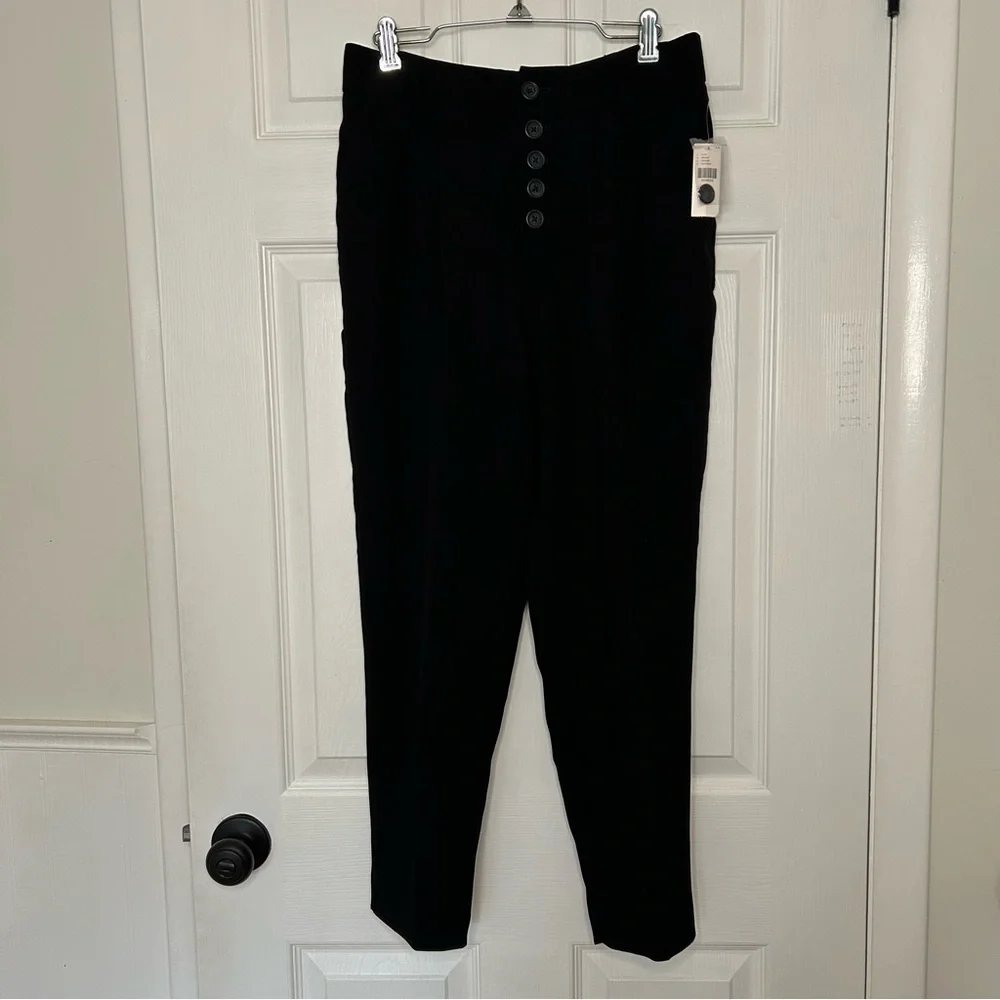 Anthropologie Sasha Button Fly Tapered Trousers